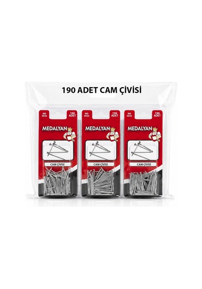 Medalyan Dl-24 Cam Çivisi - 5x22 Mm 190 Adet- 12'li Paket Diğer