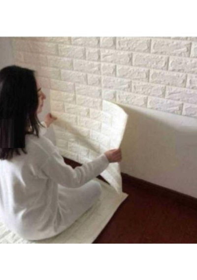 Kendinden Yapışkanlı Tuğla Desen Esnek Duvar Paneli Kağıdı 5 Adet (530800391)
