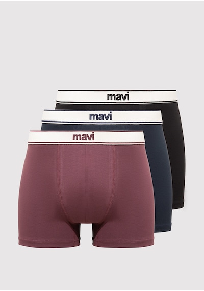 Mavi - 3lü Basic Boxer 0912224-900 Çok Renkli