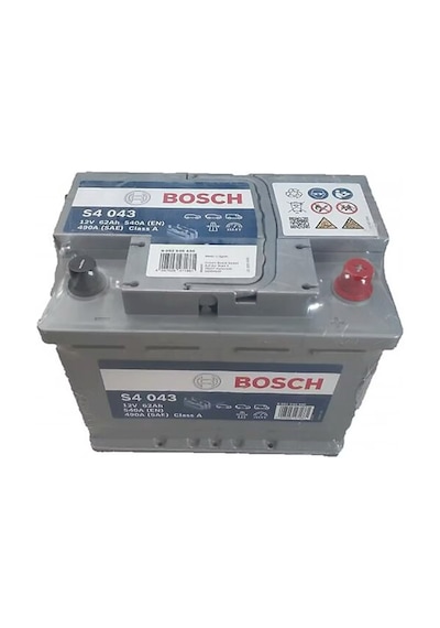 Bosch S4 043 12 V 62 Ah Akü - 60 Ah Ebatında