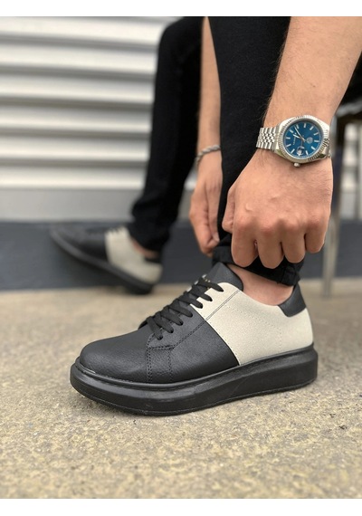 Mevese Tsoob Bağcıklı Cilt Süet Erkek Günlük Rahat Taban Sneaker Ayakkabı - Gri Siyah - Gri Mevese Tsoob Bağcıklı Cilt Süet Erkek Günlük Rahat Taban Sneaker Ayakkabı - Gri Siyah - Gri