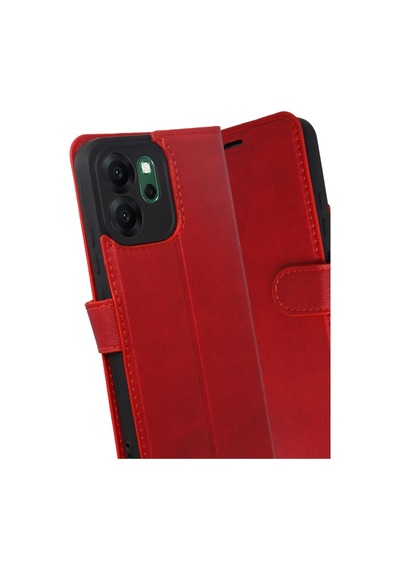 Oppo Reno 14f Trend S Plus Kapaklı Kılıf - Kırmızı -