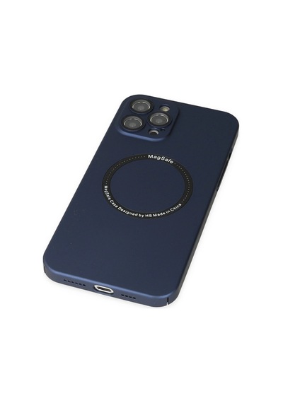 Apple  Uyumlu  iPhone 12 Pro Kılıf Jack Magneticsafe Lens Silikon Lacivert,