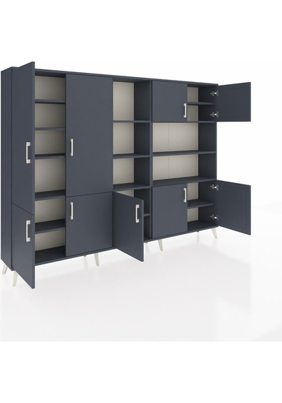 Arges Dolap 14 Raflı 9 Kapaklı 220x30x163 Antrasit-antrasit Antrasit-antrasit Arges Dolap 14 Raflı 9 Kapaklı 220x30x163 Antrasit-antrasit Antrasit-antrasit