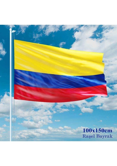 Kolombiya Bayrağı - 100x150 Cm 1 Metre X 1,5 Metre - Raşel Kumaş 1