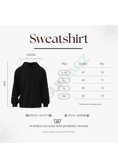 Uyguntarz Vangogh Baskılı Oversize Sweatshirt Gri