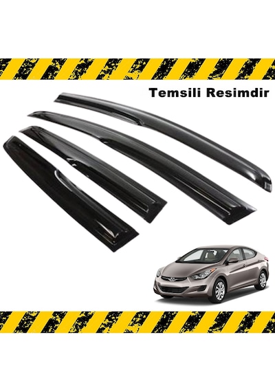 Hyundai Elantra Mügen Cam Rüzgarlığı 2011 - 2015 Arası 4 Lü N11.37584