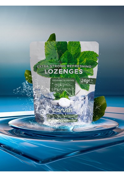 Tbrush Ağız Kokusu Önleyici Mentol ve Nane Aromalı Ağız Pastili - Alkolsüz ve Şekersiz (10 Paket)