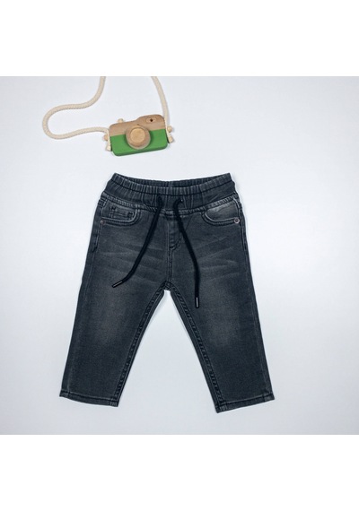 Momikon Erkek Çocuk Beli Lastikli Jean Pantolon Gri