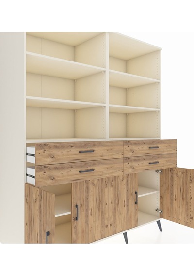 Kronos Gardrop 8 Raflı 4 Çekmeceli 4 Kapaklı 176x59x221 Aytaşı-çam Çam Kronos Gardrop 8 Raflı 4 Çekmeceli 4 Kapaklı 176x59x221 Aytaşı-çam Çam