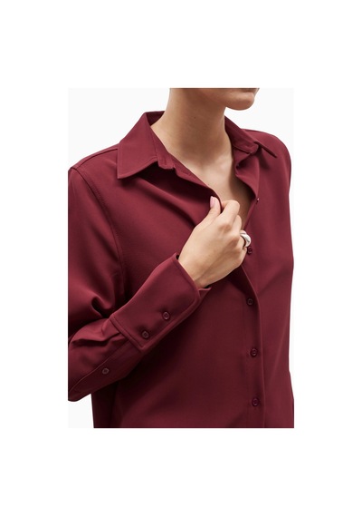 United Colors Of Benetton Because Of Alice Effortless Oversized Shirt Oversize Kadın Gömlek Bordo
