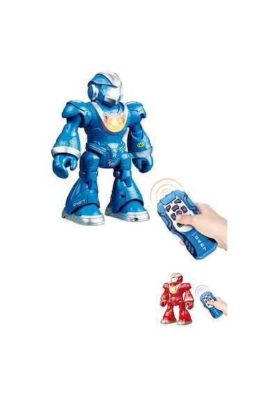 Uzaktan Kumandalı Akıllı Robot Oyuncak - Işıklı, Müzikli, Dans Eden Programlanabilir, 23cm Mavi