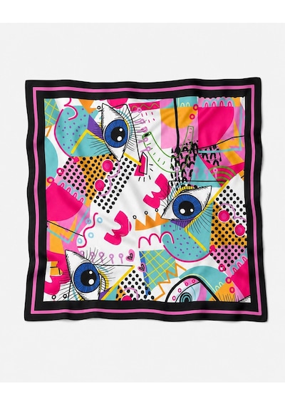 Tarzını Seç Gökkuşagı Desenli Fular / Bandana 70x70 Cm