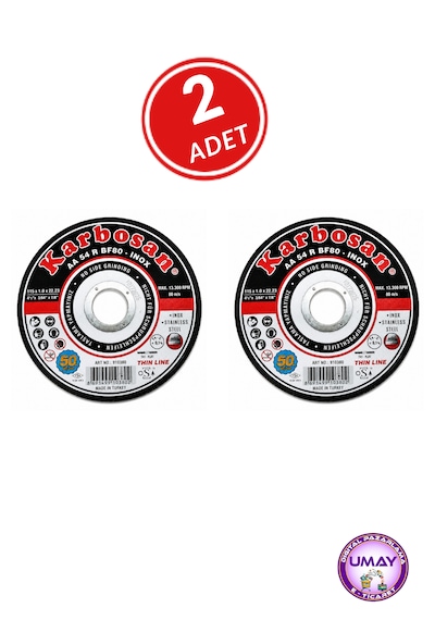 2 Adet İnox Metal Kesici Disk Spiral Taşı 115 Mm X 1.0 X 22.23 Paslanmaz Ve Metal Kesim Diski