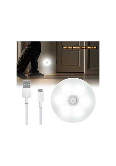 Hareket Sensörlü Usb Şarjlı Lamba Led Işık Sensörlü Lamp Gece Lambası Hareket Sensör Led Sensör Lamba
