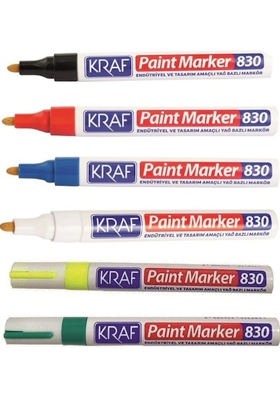 Kraf 830 Paint Marker Çok Amaçlı Yağ Bazlı Markör Siyah