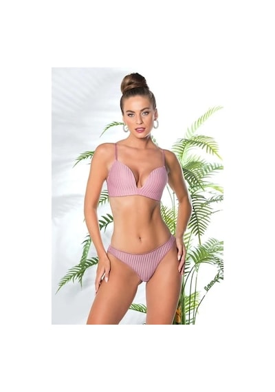 Ang Butik Kadın Gallipoli 31772 Dekolte Sütyen Ve String Takım Pembe