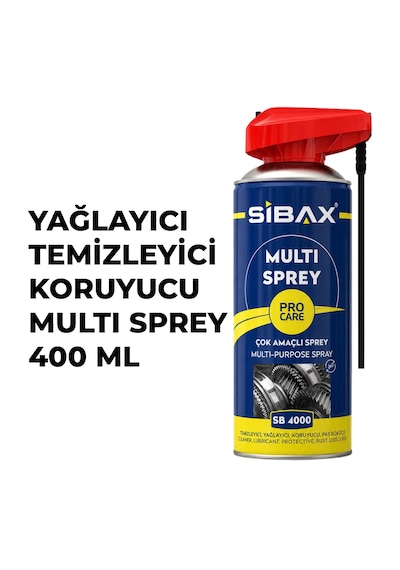 Sibax Sb4000 Yağlayıcı, Temizleyici Ve Koruyucu Sprey 400 Ml Kobra Başlı