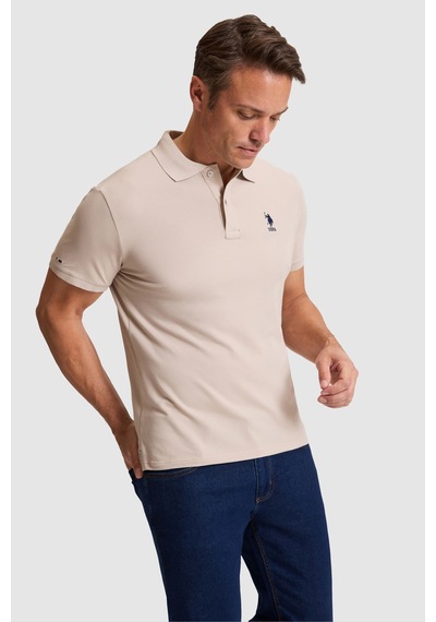 U.s. Polo Assn. Erkek Taş Tişört Basic 50322303-vr049 Taş Rengi