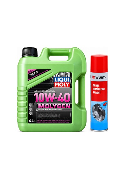 Liqui Moly Molygen New Generation 10w-40 Motor Yağı 4 Litre + Würth Balata Spreyi 500 Ml