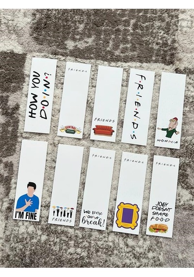Friends Dizi Film Renkli Tasarım 10 Adet Kitap Ayraç Seti Pyt1ayr