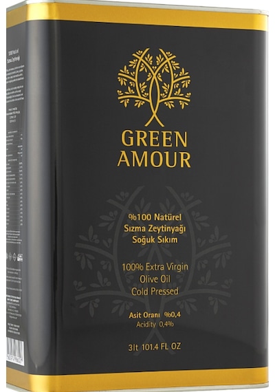 Green Amour Soğuk Sıkım Natürel Sızma Zeytinyağı 3 L