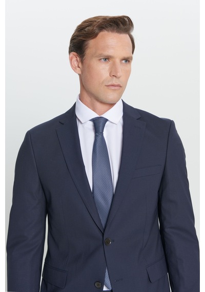 Erkek Lacı Su Geçirmez Slim Fit Dar Kesim Mono Yaka Nano Takım Elbise Lacı