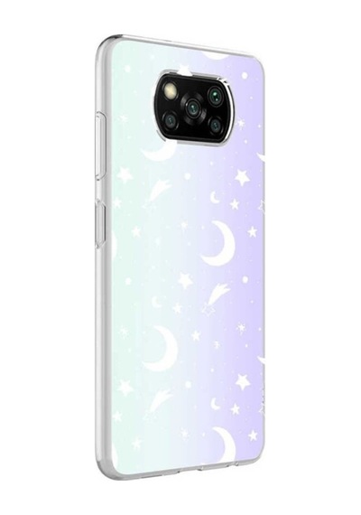 Xiaomi Poco X3 Kılıf Zore M-blue Desenli Kapak Moon No4