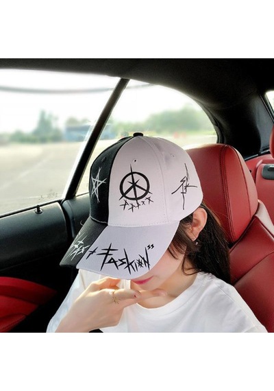 Valkyrie Trucker Şapka Unisex Metal Tokalı Ayarlanabilir Beyzbol Siyah Beyaz