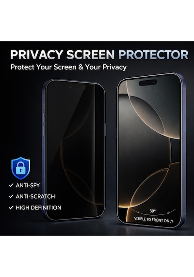 Apple iPhone 16 Pro Max Uyumlu Hayalet Ekran Koruyucu Gizli Privacy