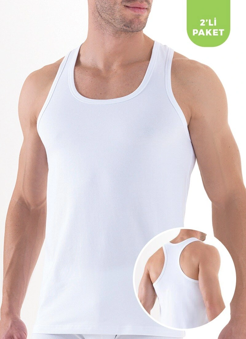 Blackspade Erkek Spor Atlet 2li Paket Tender Cotton 9676 - Beyaz
