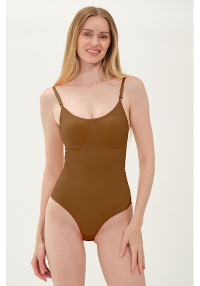 Mistirik Mimola Model 3 Bölge Etkili Örmekumaş Yapılı String Body Kahve Renk042 Kahve