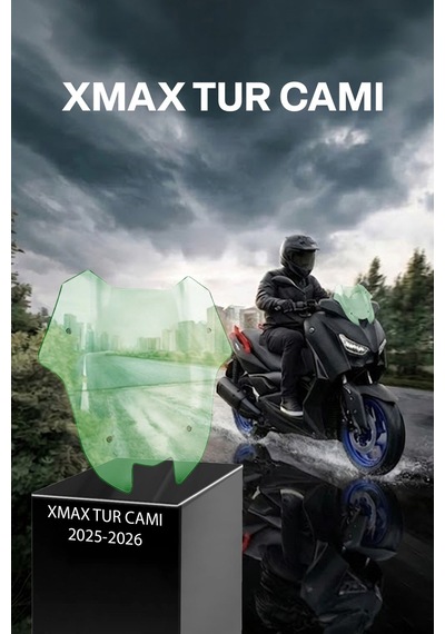 Yamaha Xmax Uyumlu Sport Tur Camı 2025-2026 Yeşil