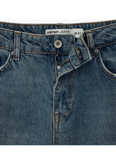 Koton Straight Fit Açık İndigo Kadın Jean Pantolon 7wal40009md