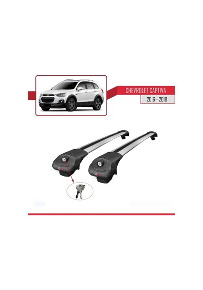 Chevrolet Captiva 2016-2018 Arası İle Uyumlu Ace-1 Ara Atkı Tavan Barı Gri