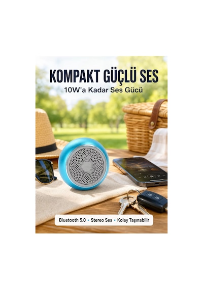 Alüminyum Gövdeli Mini Hoparlör Dayanıklı Ve Şık Tasarım Yeni Nesil