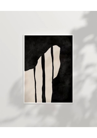 Çerçevesiz Poster Zebra Çizgileri İlhamlı Soyut Sanat