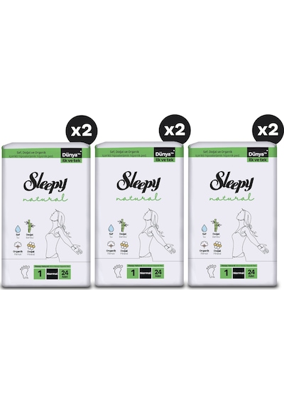Sleepy Natural Ultra Hassas Normal Hijyenik Ped 3 x 48'li