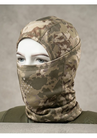 Anadolu Tactical Kamuflaj Desenli Taktik Yüz Maskesi Nefes Alabilir Outdoor Balaklava Yeşil