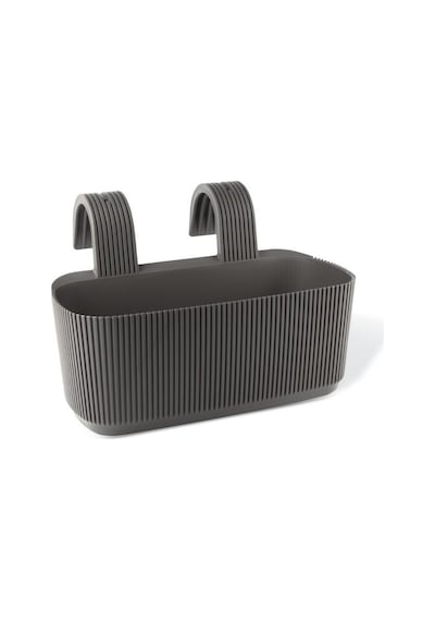 Omnipazar Krs-249 Dekoratif Plastik Pera Askılı Balkon Saksı 3.2 Litre Kahverengi