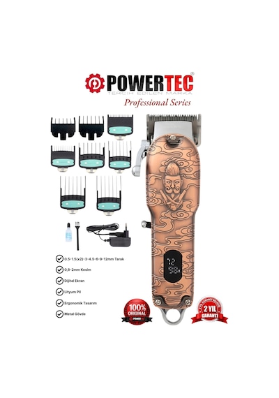 Powertec TR-6700 Dijital Saç Sakal Tıraş Makinesi