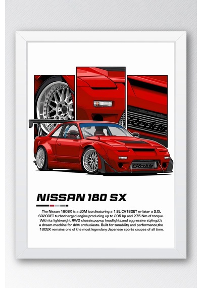 Nissan 180 Sx Çerçeveli Tablo - Nissan Car Poster