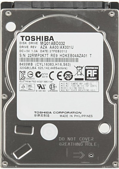 Toshiba MQ01ABD032 2.5" 320 GB SATA HDD