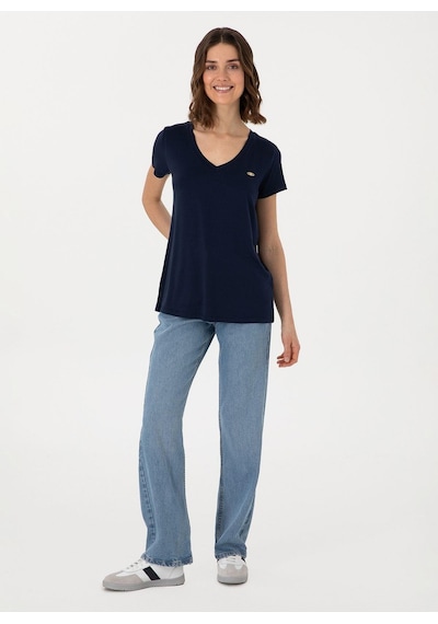 U.s. Polo Assn. Kadın T-shirt G082sz011-000-2075766 Lacivert