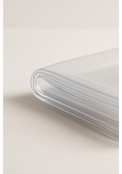 Şeffaf , İnce , Pvc Kaymaz Taban 180 Micron 0,18 Mm Masa Örtüsü - 100 X 170 Hasır Hariçtir. Şeffaf