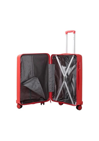 Mçs Bavul Büyük Ve Kabin 2li Set Kırılmaz Silikon Valiz V374 Mercan Mercan