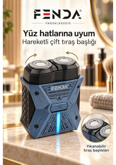 Fenda Kompakt Mini Tıraş Makinesi Lacivert