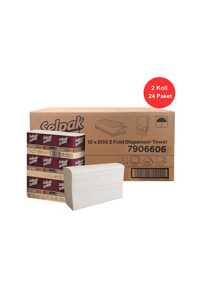 Selpak Professional Extra Z Katlı Havlu 21.5 x 24 CM 2 Koli 24'lü