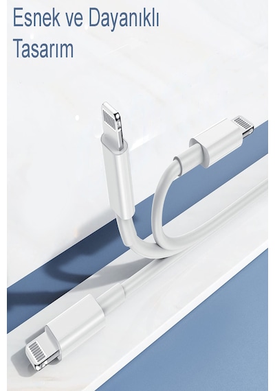 Type-C to Lightning 20W Hızlı Şarj ve Data Kablosu 1 Metre