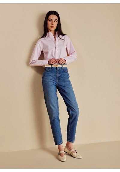 Brooks Brothers Mavi Kadın %100 Pamuk Denim Pantolon Bbss26fdp002